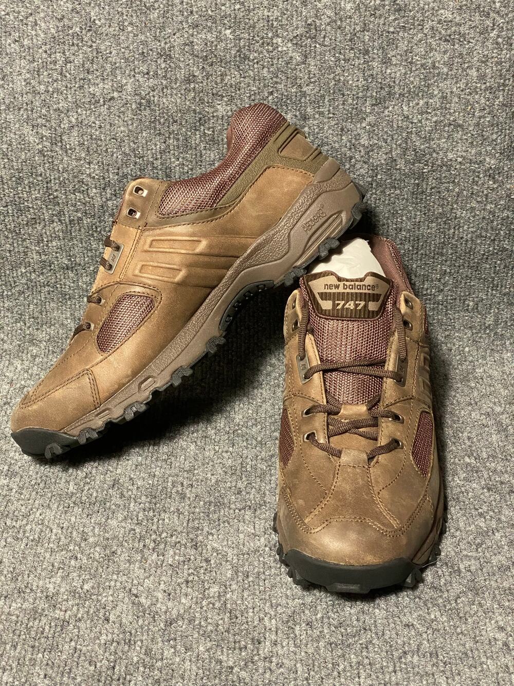 NIB New Balance Men’s Brown Leather Hiking Shoes Size 10 MW747BR